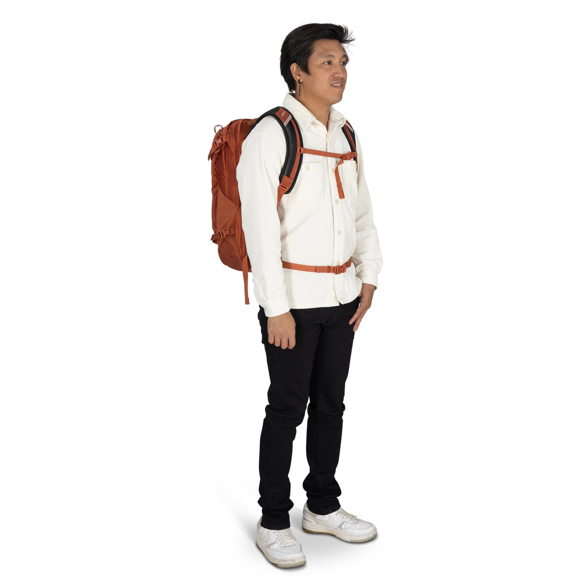 Osprey Nebula Backpack 32L in Porcelain Orange Heather — lifestyle