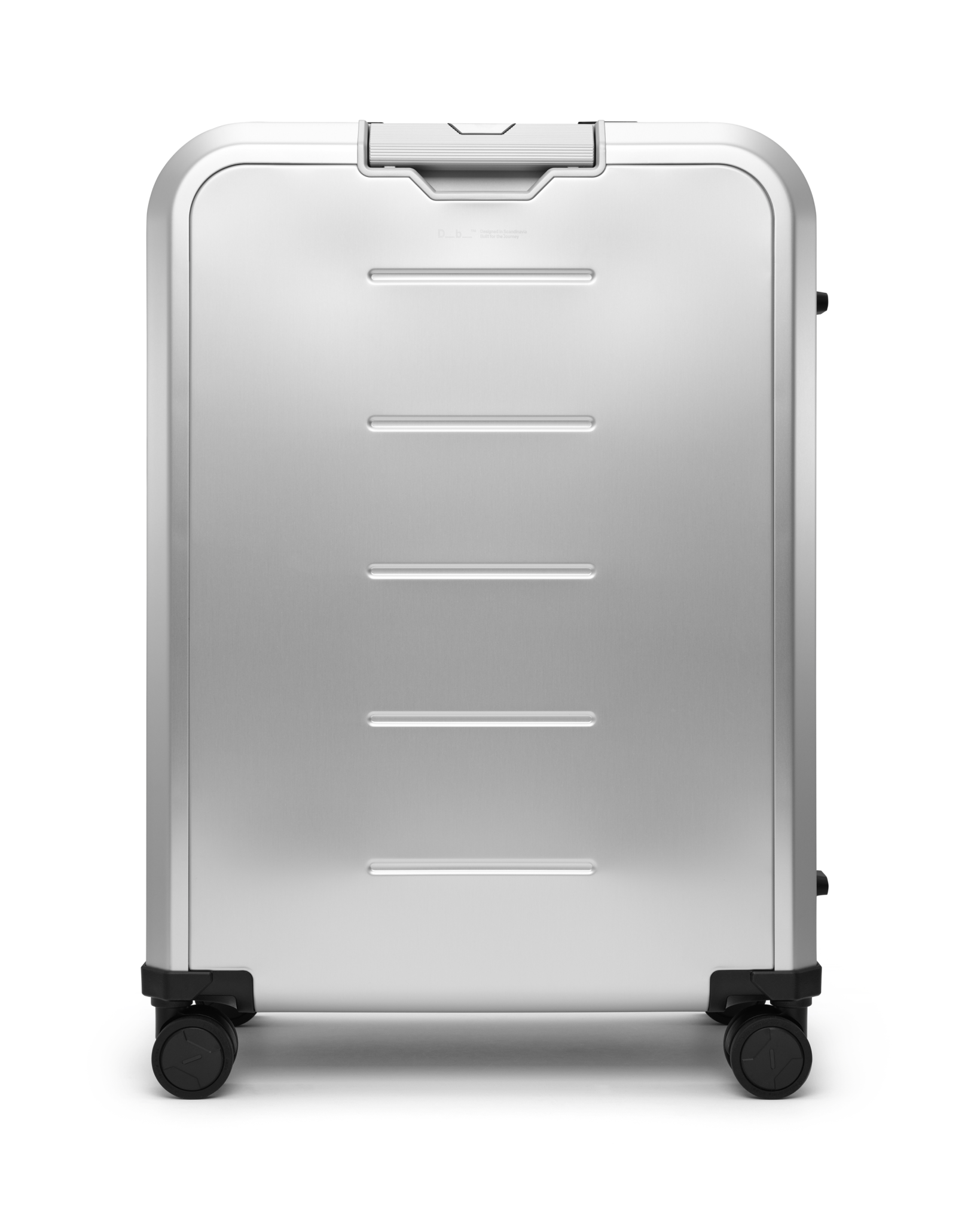 Db Journey Ramverk Alu Check-in Luggage Large in Silver — back view # color_Silver