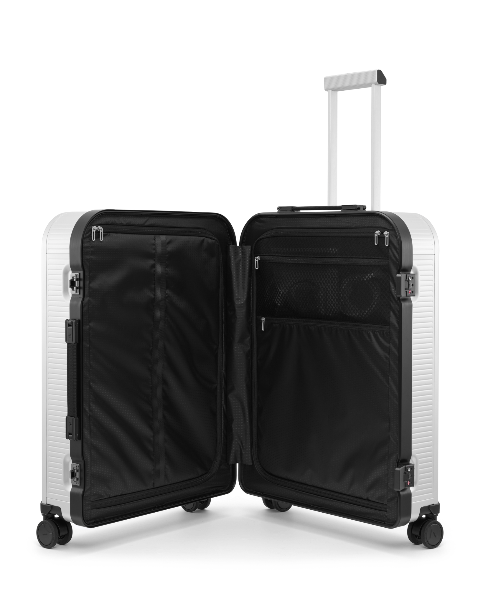 Db Journey Ramverk Alu Check-in Luggage Large in Silver — interior view # color_Silver