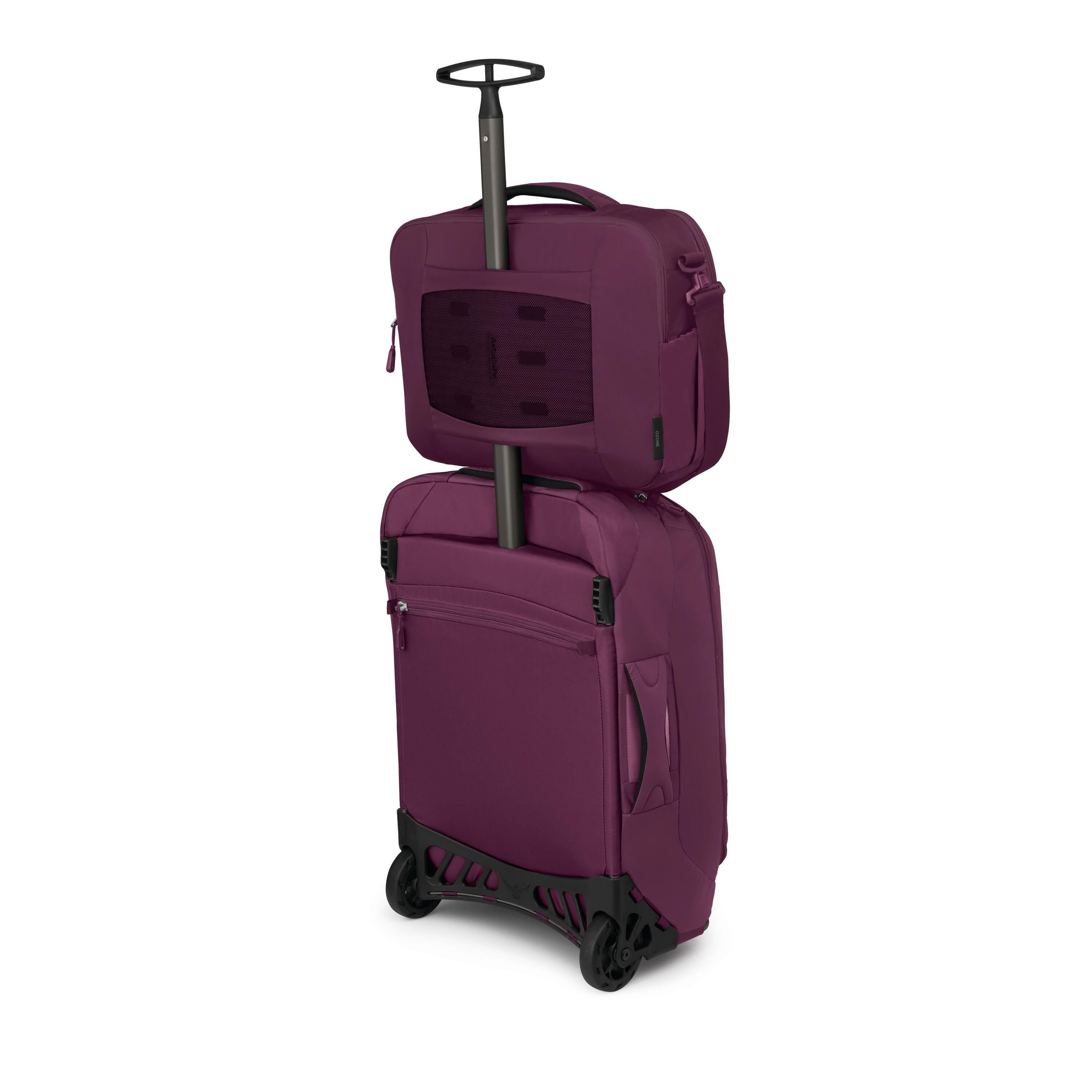 Osprey Ozone Brief Bag 16L in Moody Burgundy — angle view 4