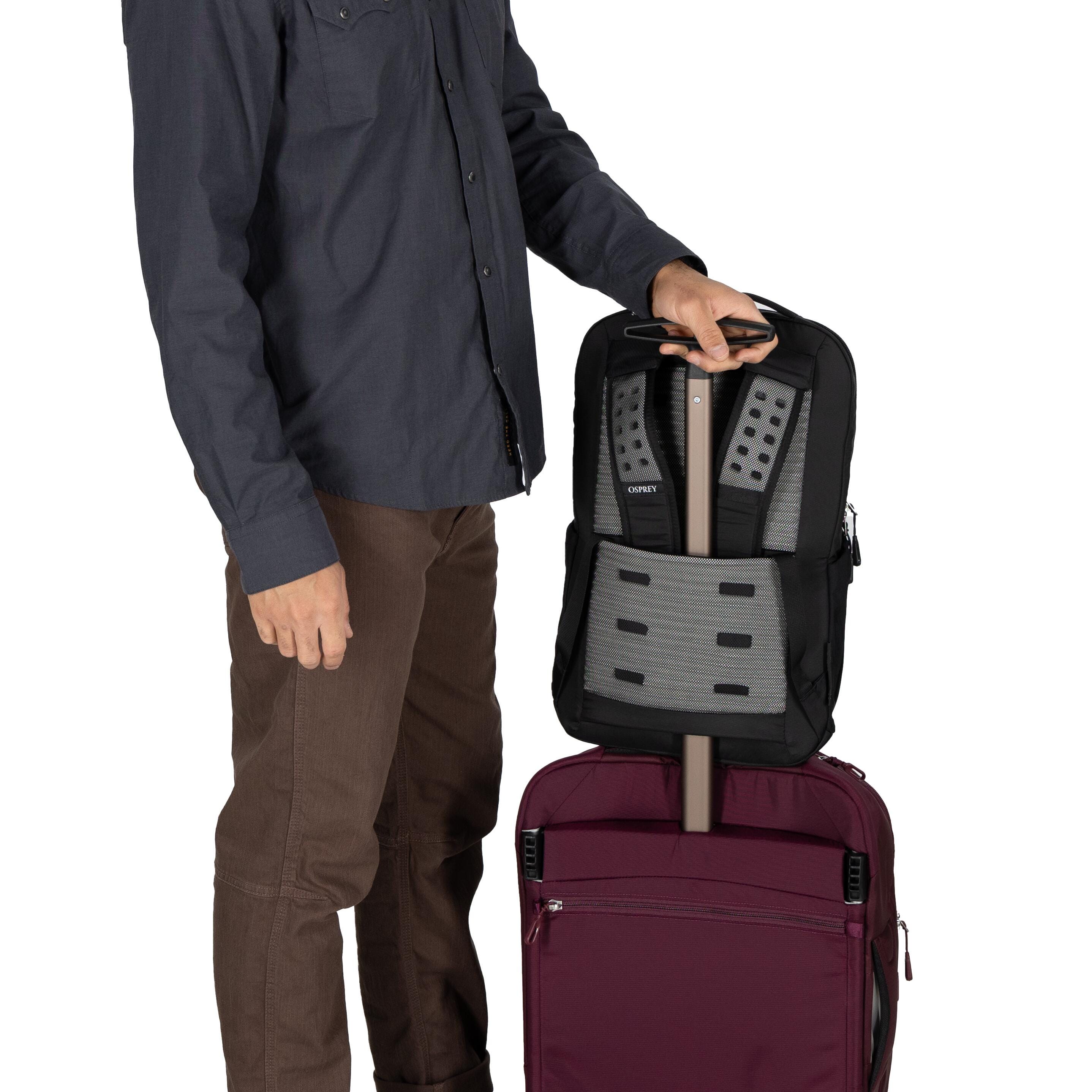Osprey Ozone Slim Pack Travel Backpack 10L in Black — detail view