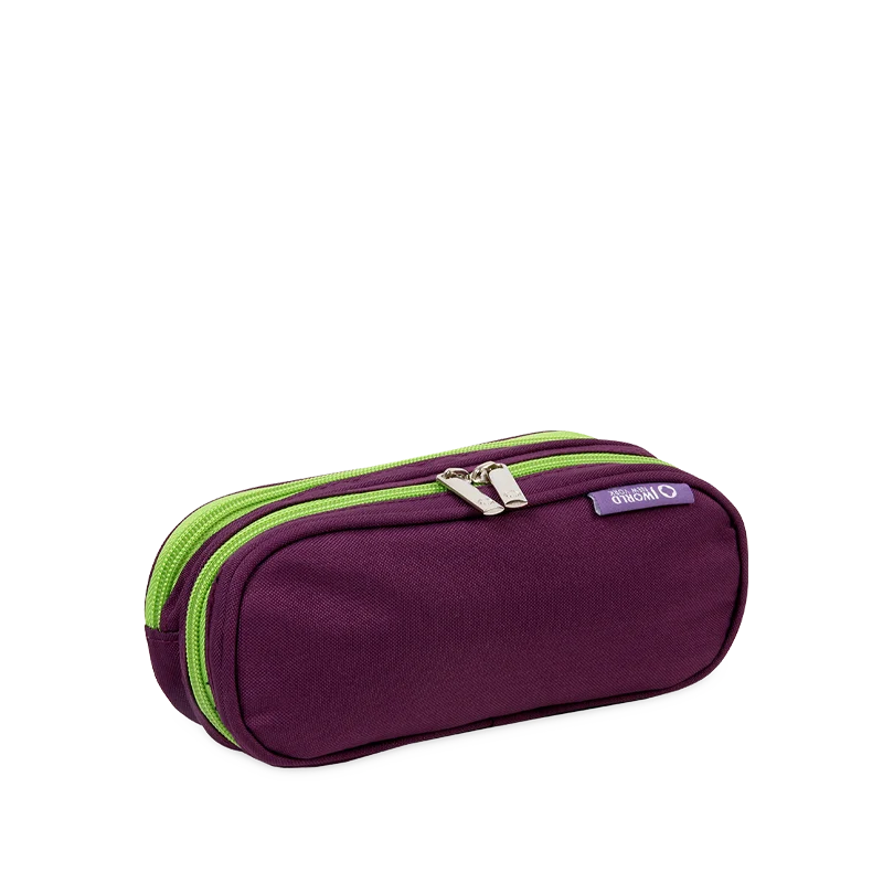 J World Jojo Double Compartment Pencil Case in Purple — angle view 2 # color_Purple