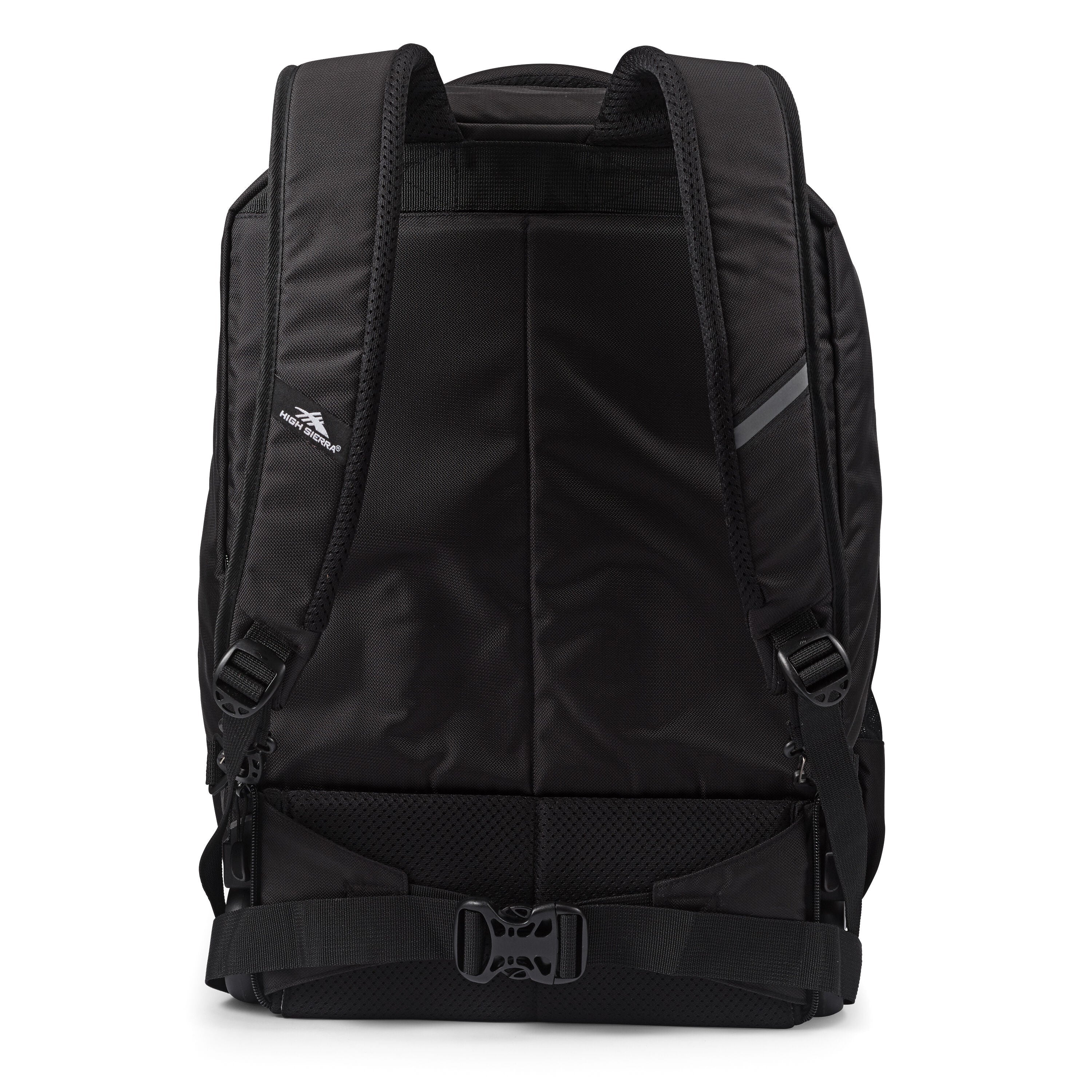 High Sierra Powerglide Pro Wheeled Backpack in Black — angle view 1