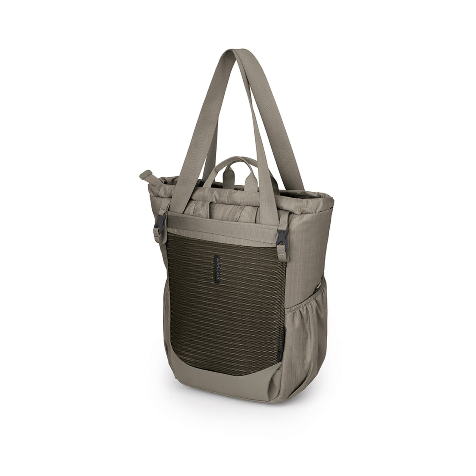 Osprey Poco Changing Tote 20L in Tan Concrete — angle view 2