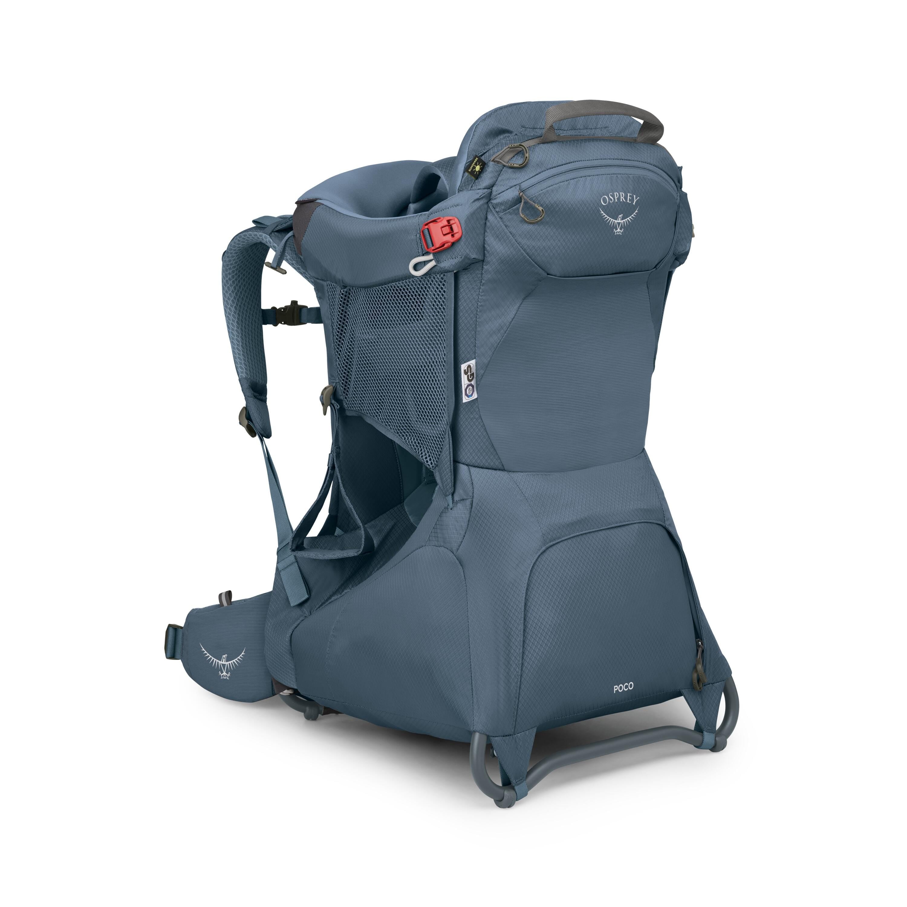 Osprey Poco Child Carrier 24L in Tidal Blue — angle view 2