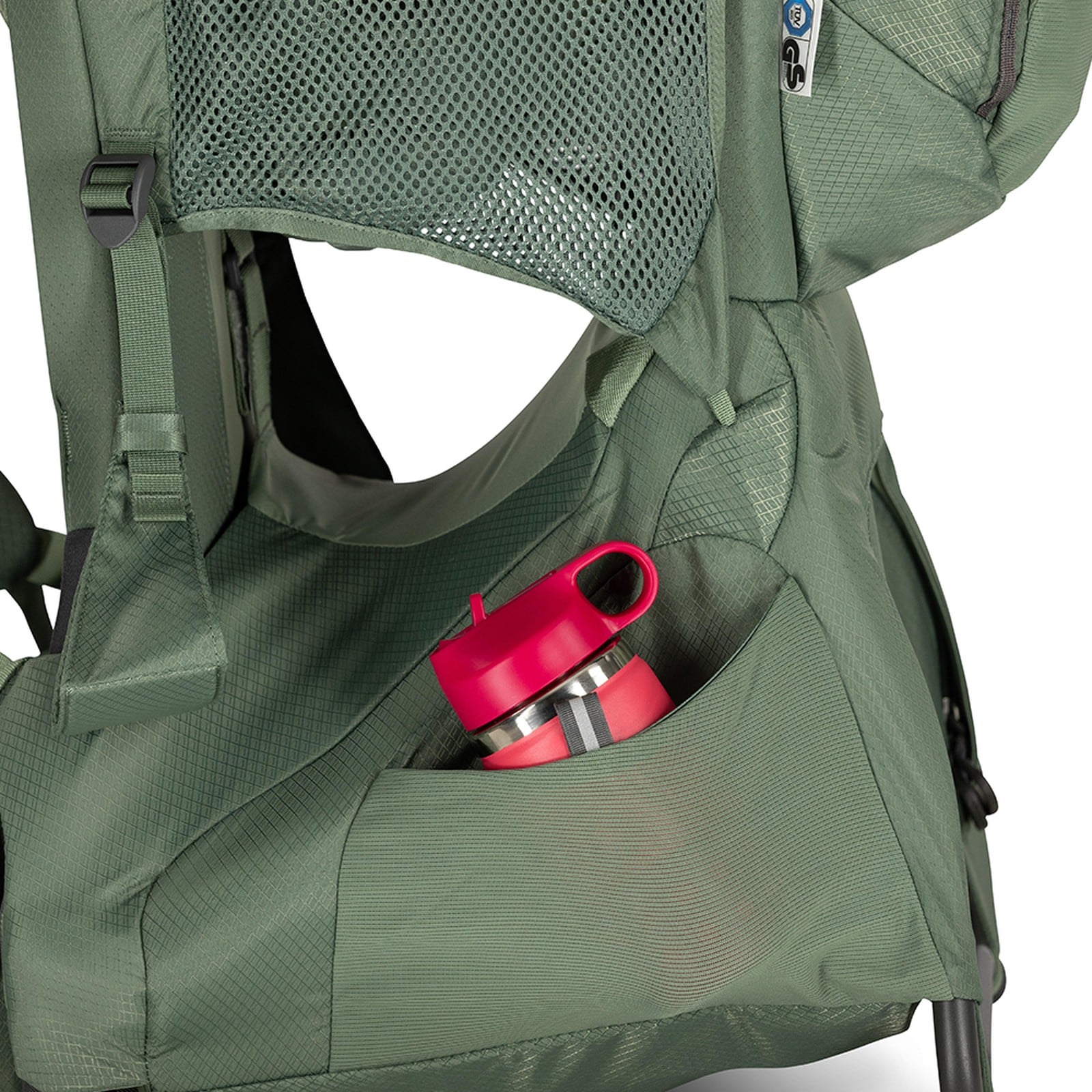 Osprey Poco Premium Child Carrier 36L in Koseret Green — detail view 4