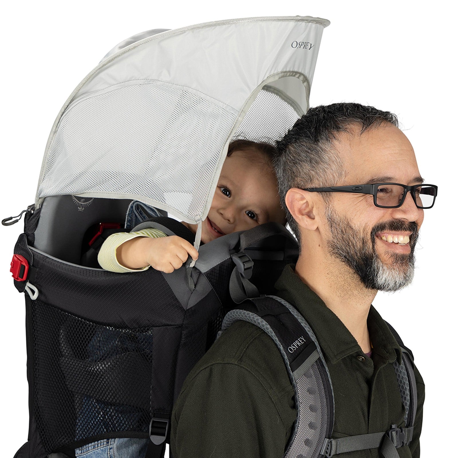 Osprey Poco Child Carrier 24L in Black — detail view