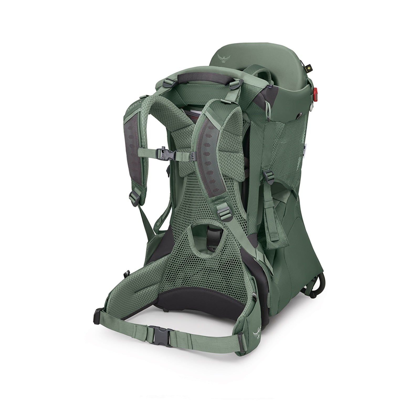 Osprey Poco Child Carrier 24L in Koseret Green — angle view 3