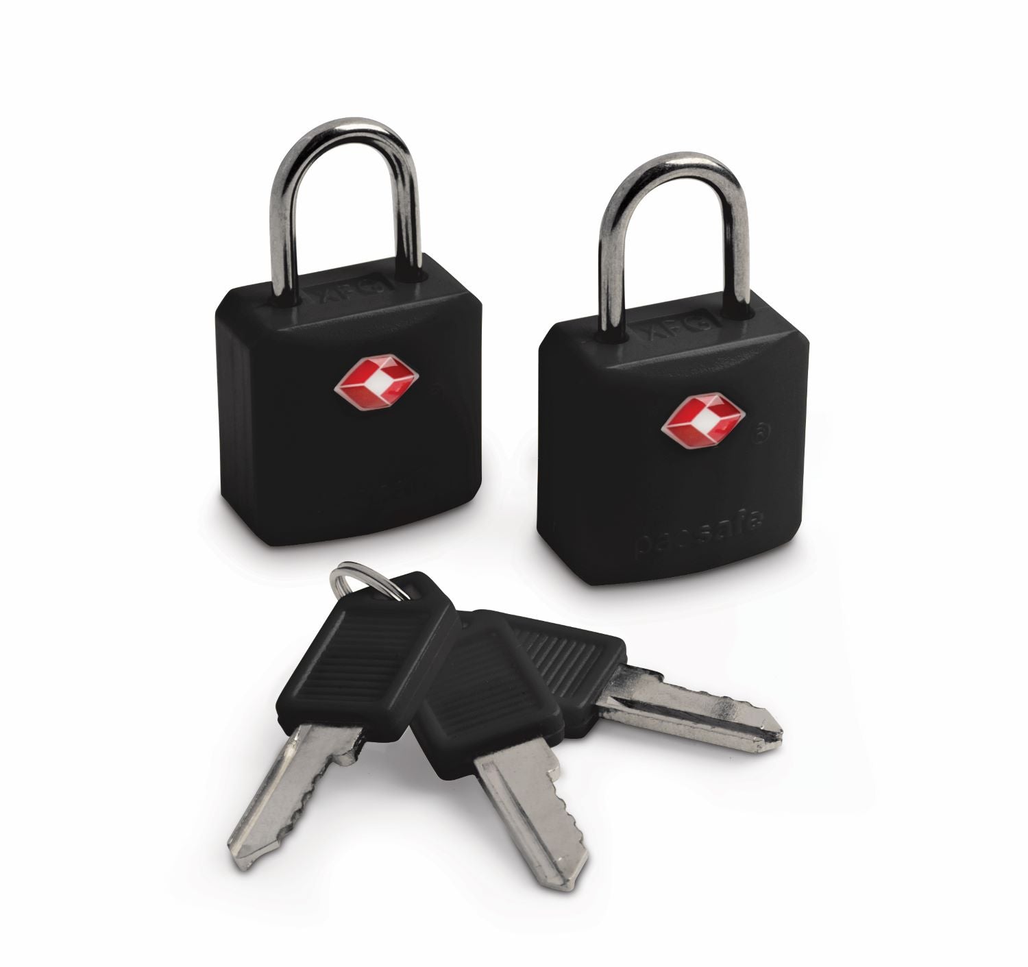 Pacsafe Prosafe® 620 Travel Sentry® Approved Key Luggage Padlocks in Black — angle view 2