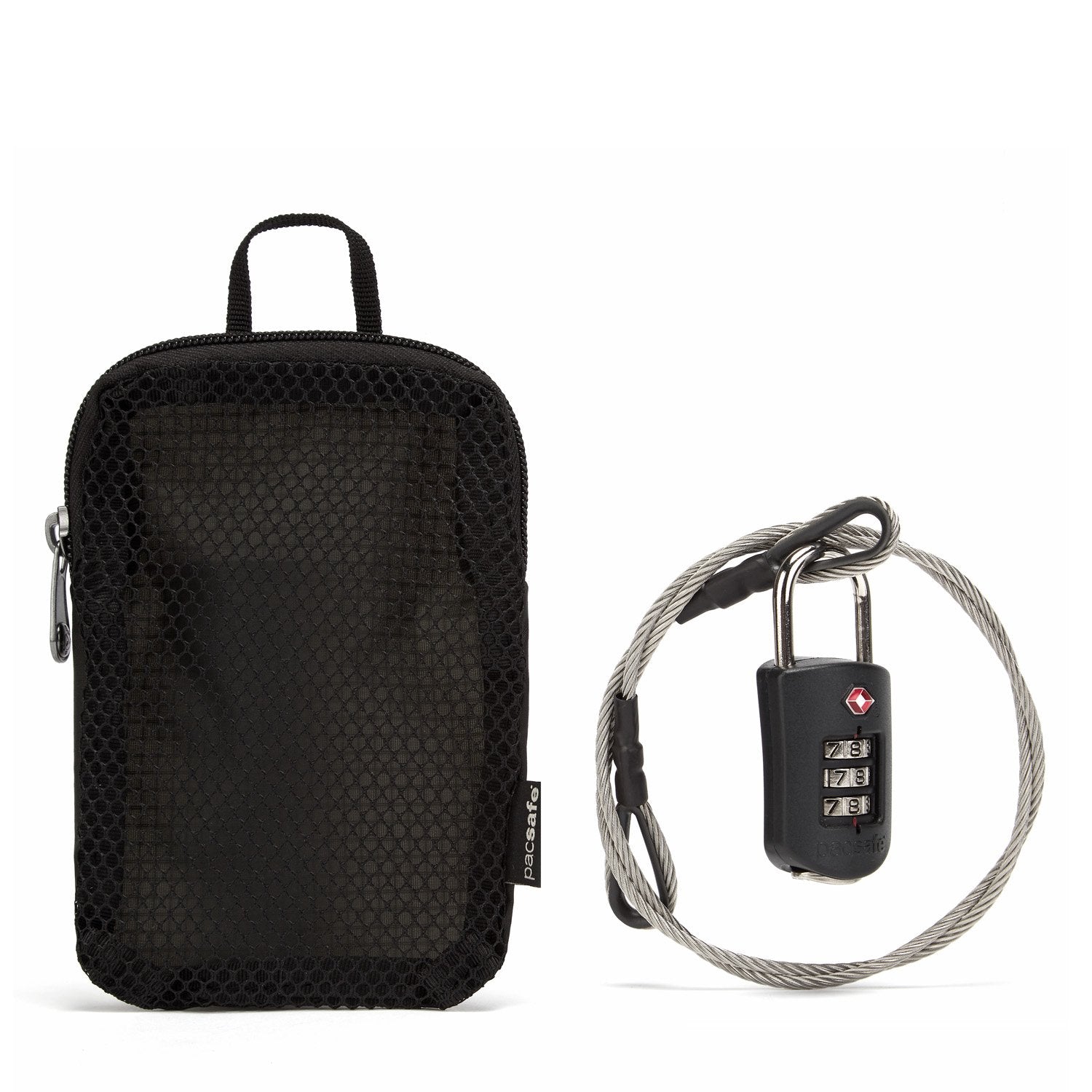 Pacsafe Prosafe® 1000 Combination Lock with Steel Cable - Black