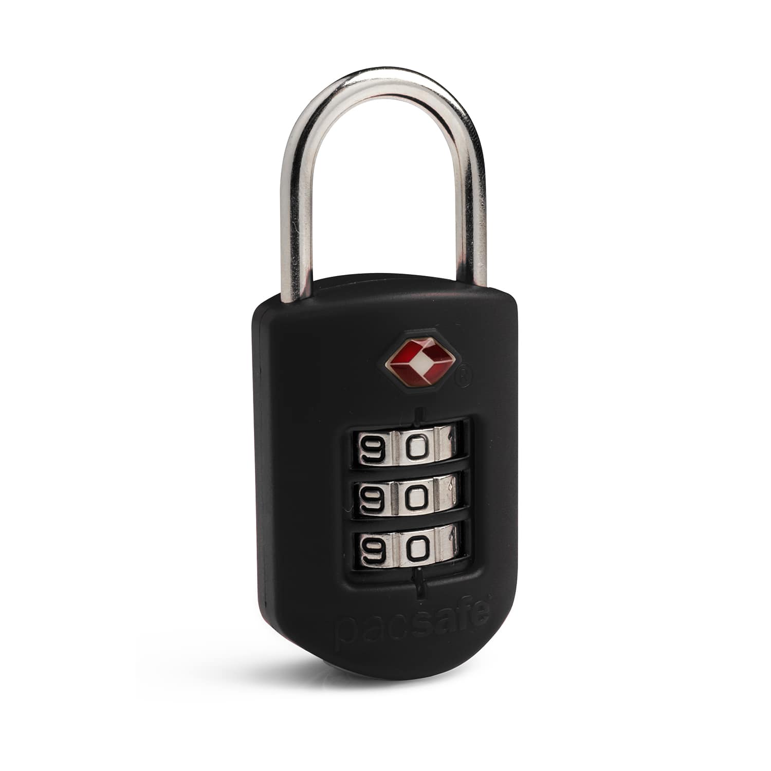 Pacsafe Prosafe® 1000 Travel Sentry® Approved Combination Padlock in Black — front view