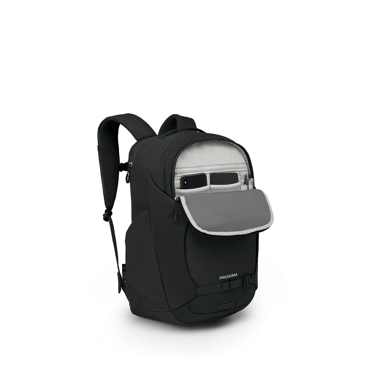 Osprey Proxima Backpack 30L in Black — angle view 2