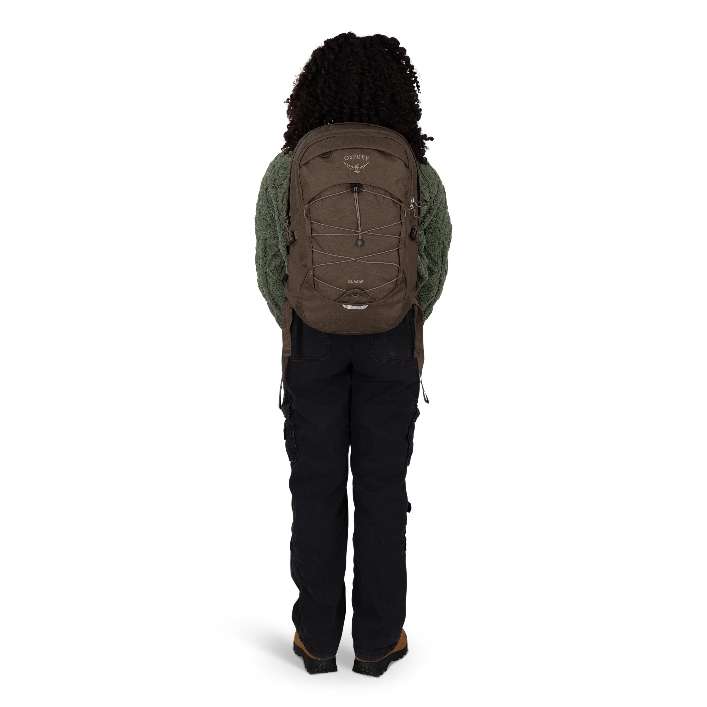 Osprey Quasar Driftshade Laptop Backpack 26L in Truffle Brown — lifestyle 2