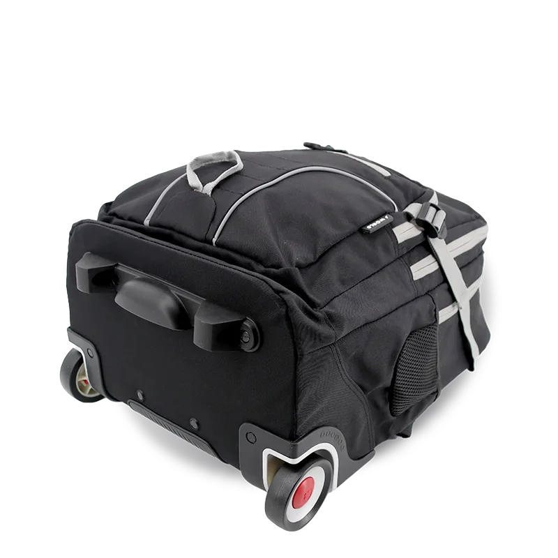 J World Lunar Multi-Purpose Laptop Rolling Backpack (19.5 Inch) in Black — angle view 3 # color_Black