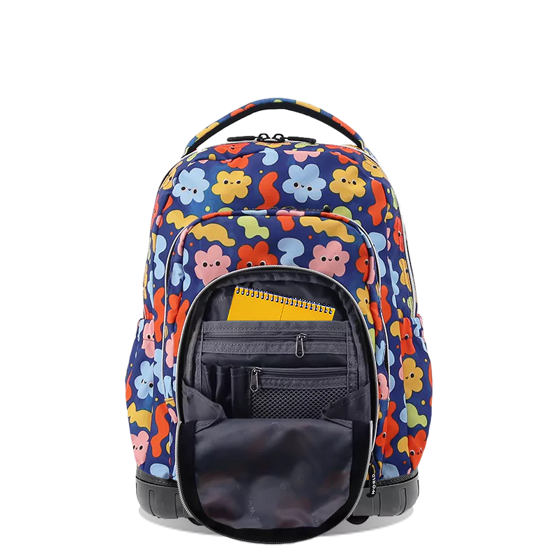 J World Lollipop Kids Rolling Backpack With Lunch Bag (16 Inch) in Baby Cloud — detail view # color_Baby Cloud