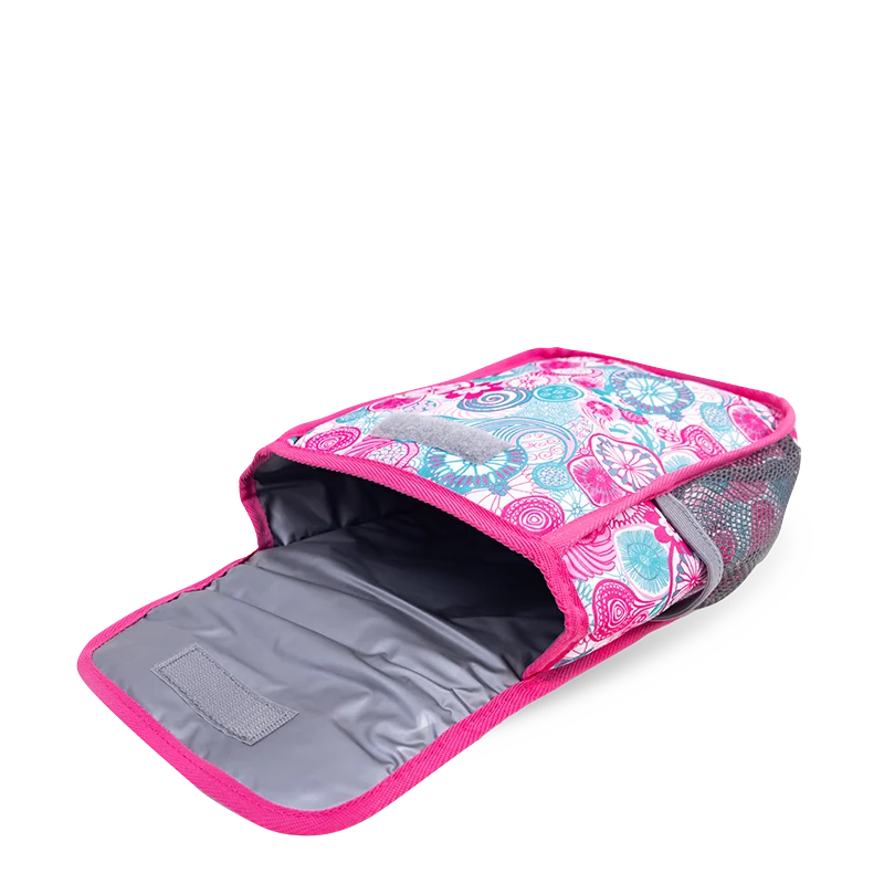 J World Lollipop Kids Rolling Backpack With Lunch Bag (16 Inch) in Blue Raspberry — interior view # color_Blue Raspberry