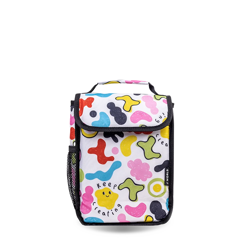 J World Lollipop Kids Rolling Backpack With Lunch Bag (16 Inch) in Kiddo — front view 3 # color_Kiddo