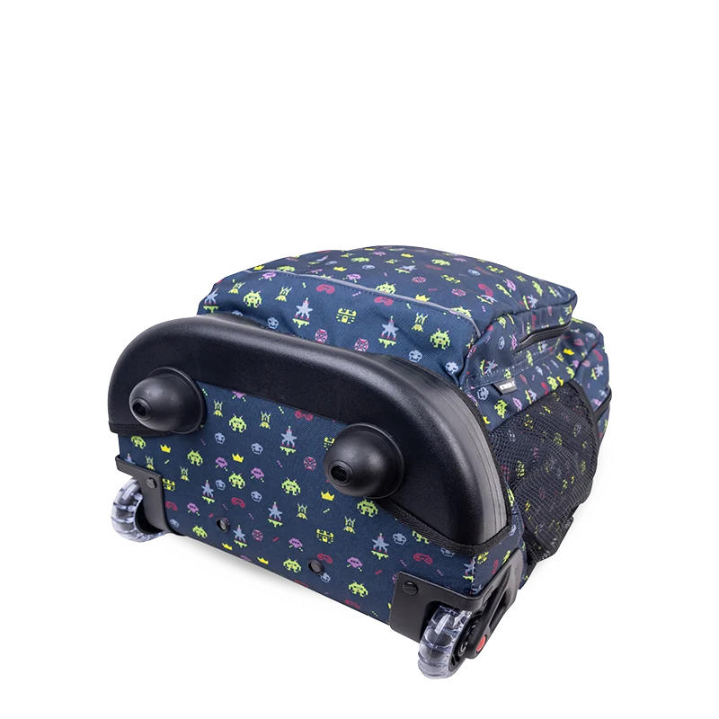 J World Sunny Rolling Backpack (17 Inch) in Game — angle view 3 # color_Game