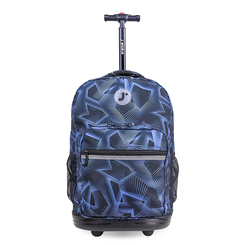 J World Sunrise Rolling Backpack (18 Inch) in Disco — front view # color_Disco
