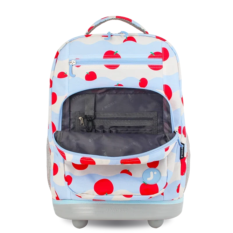 J World Sundance Laptop Rolling Backpack (20 Inch) in Floating Apple — detail view # color_Floating Apple