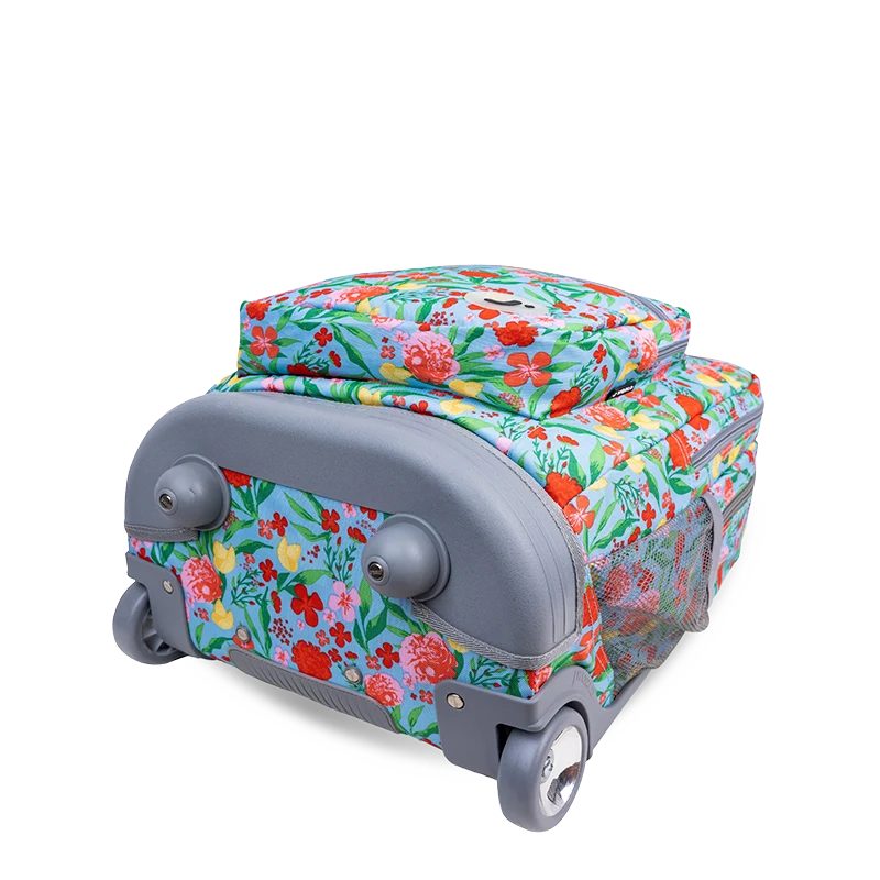 J World Sundance Laptop Rolling Backpack (20 Inch) in Flora — angle view 3 # color_Flora