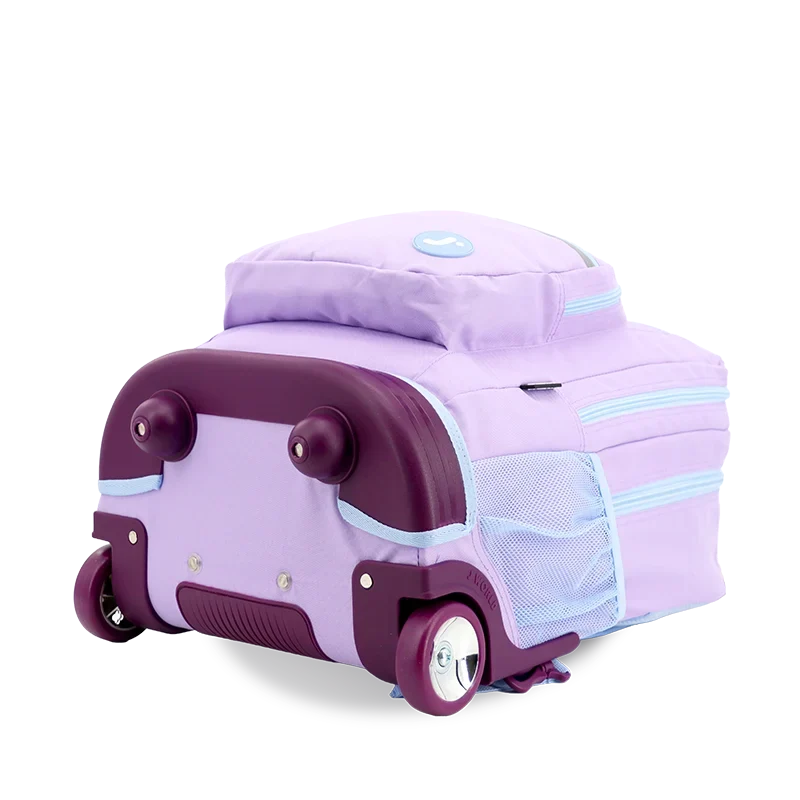 J World Sundance Laptop Rolling Backpack (20 Inch) in Purple — angle view 3 # color_Purple