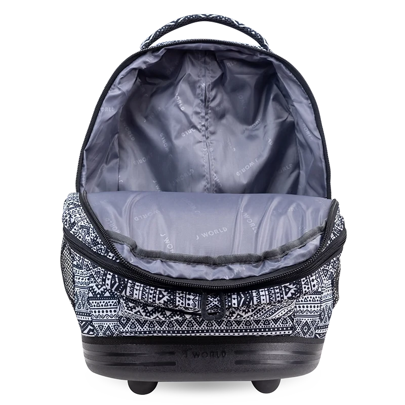 J World Sundance Laptop Rolling Backpack (20 Inch) in Tribal — interior view 2 # color_Tribal