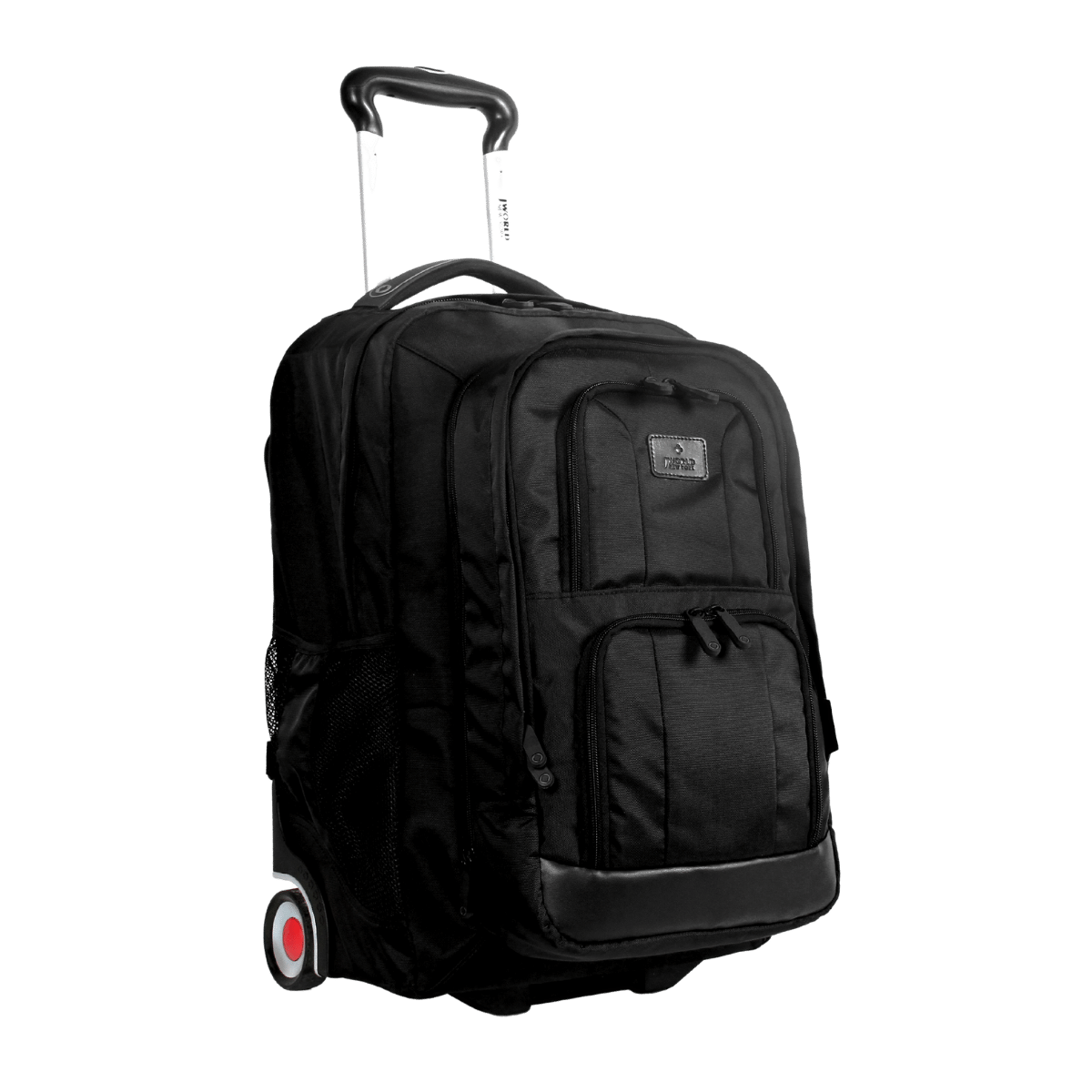 J World Dustin Laptop Rolling Backpack With Detachable Backpack (20 Inch) in Black — angle view 3