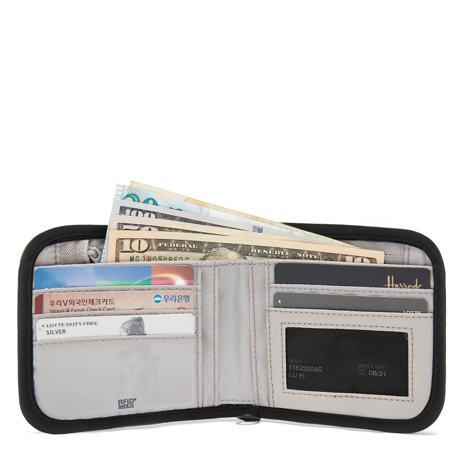 Pacsafe RFIDsafe™ V100 RFID Blocking Bifold Wallet - Black