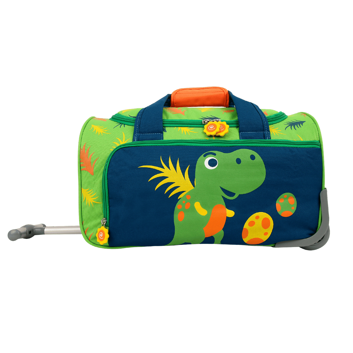 J World Kids' Rolling Duffel in Dino — front view # color_Dino