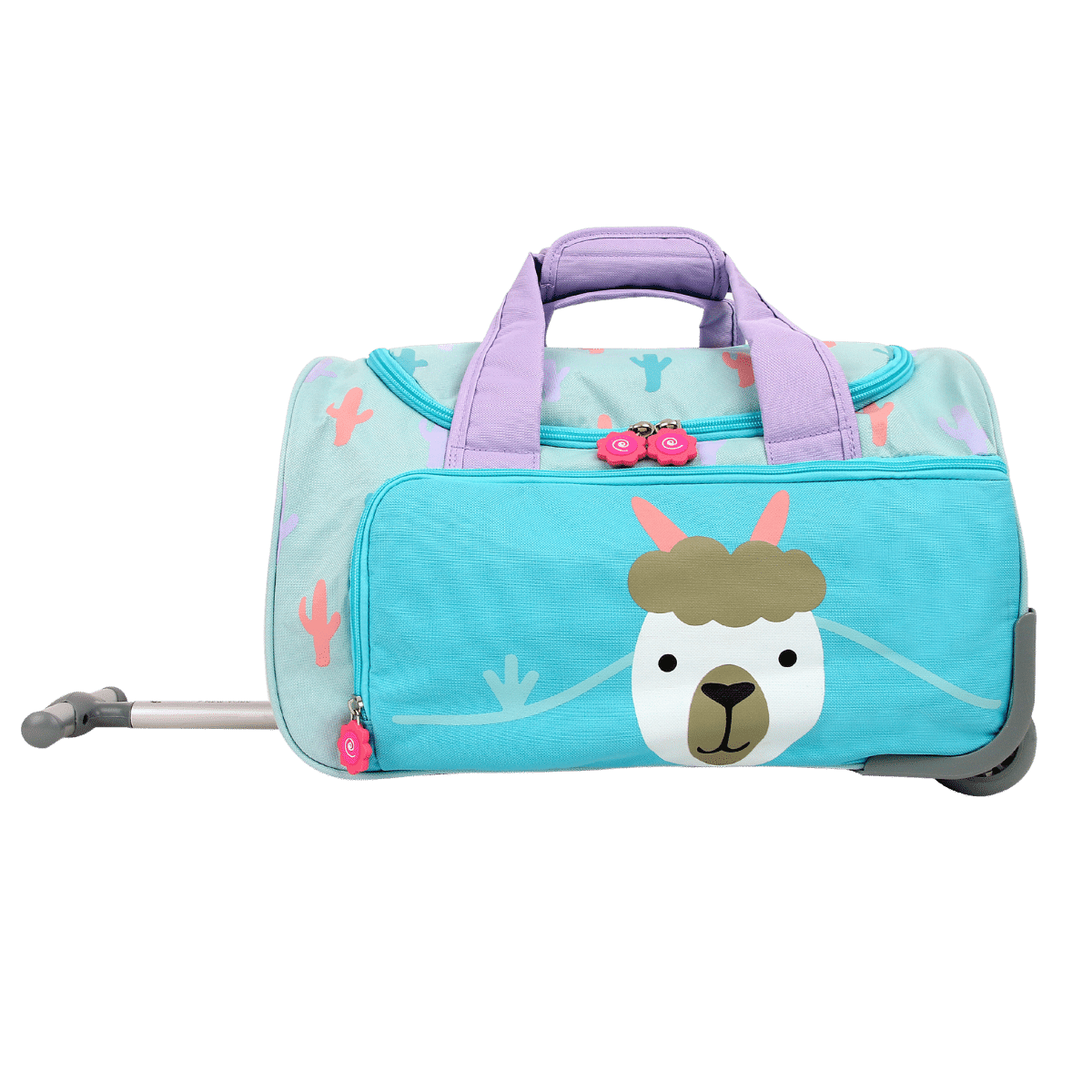 J World Kids' Rolling Duffel in Llama — front view # color_Llama