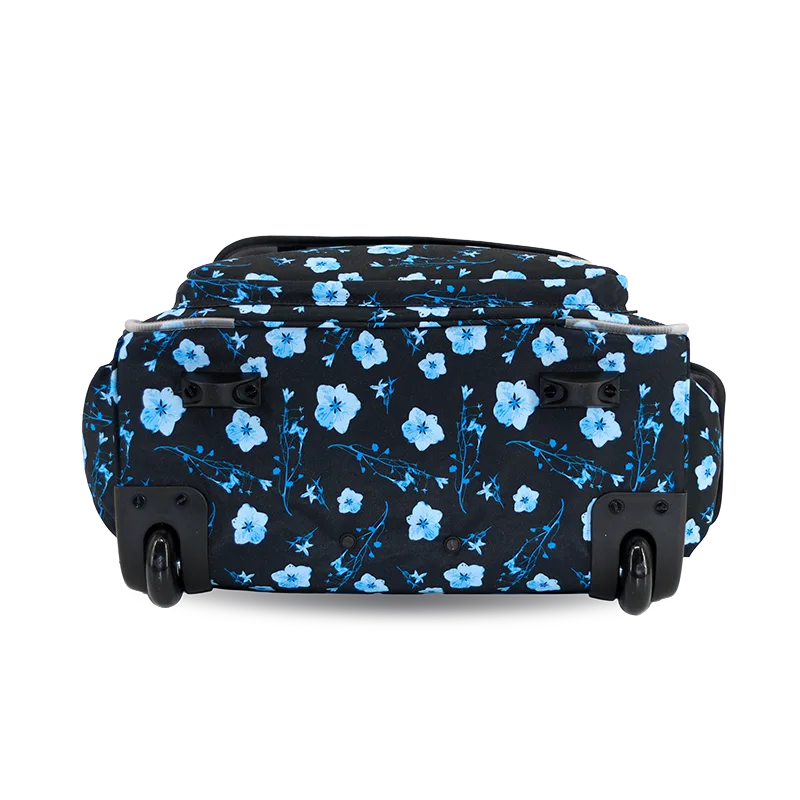 J World Donna Rolling Duffel Bag in Night Bloom — back view 2 # color_Night Bloom