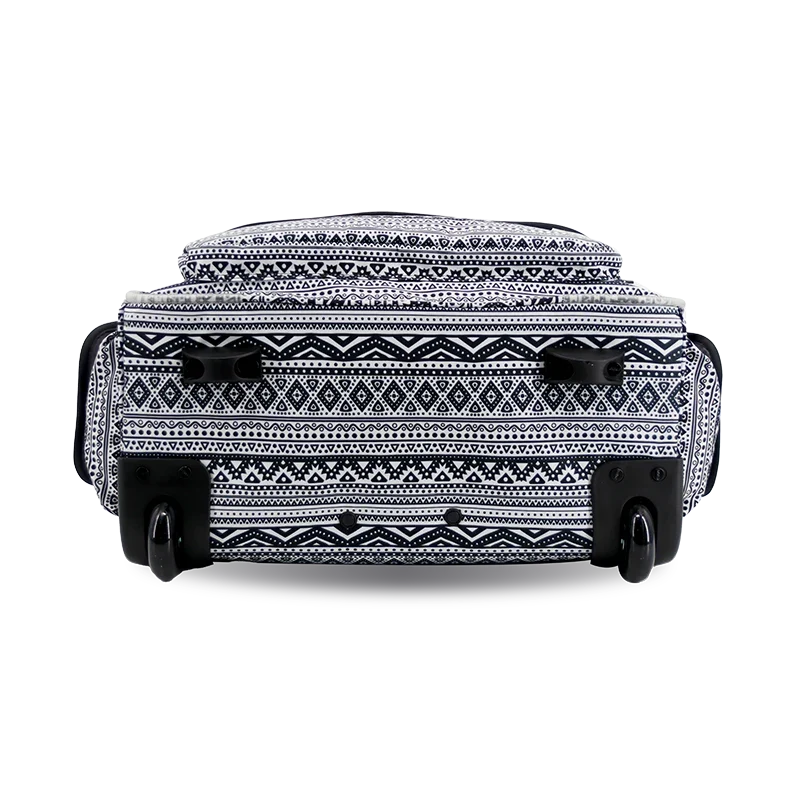 J World Donna Rolling Duffel Bag in Tribal — back view 2 # color_Tribal