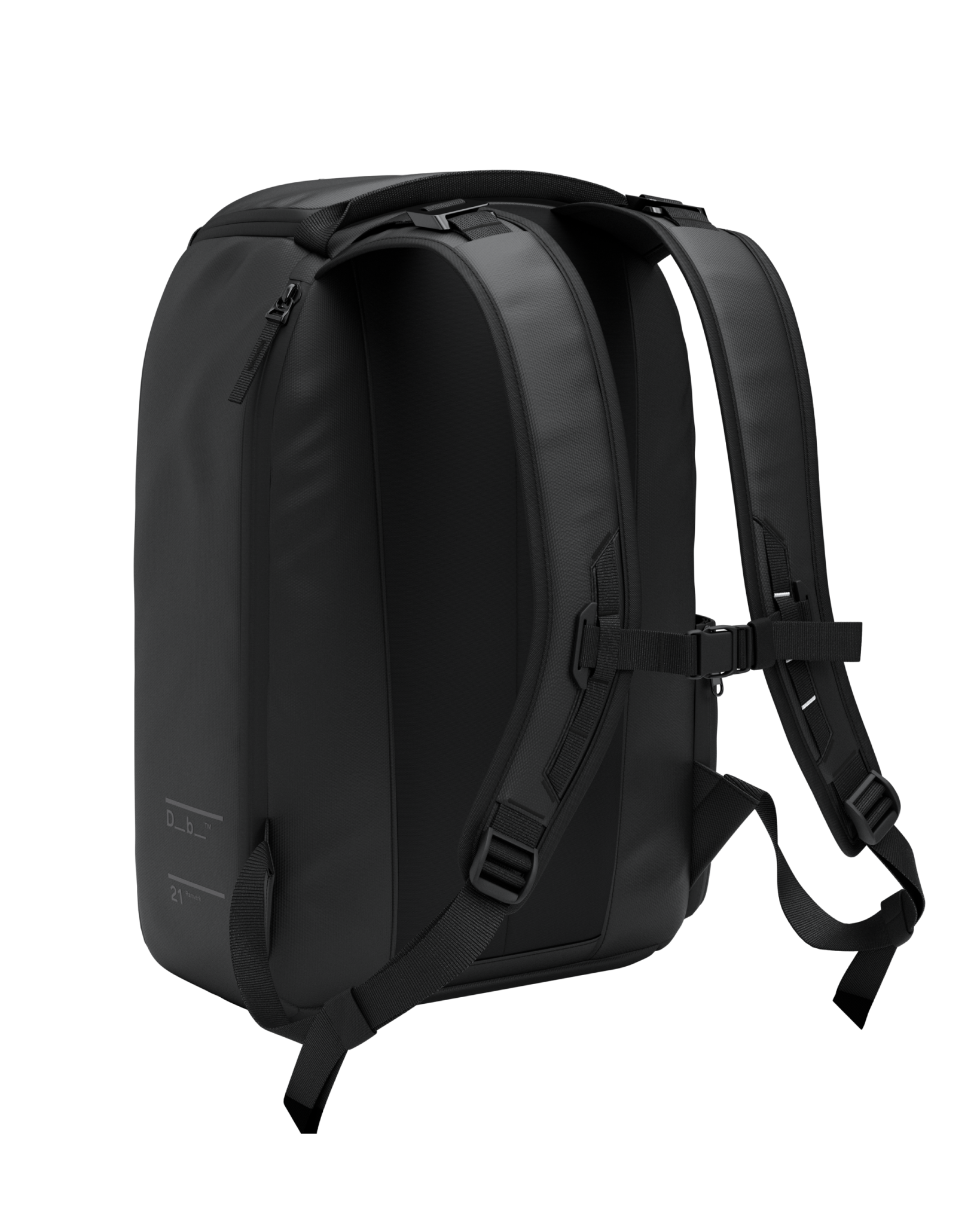 Db Journey Ramverk Backpack 21L in Black Out — back view # color_Black Out