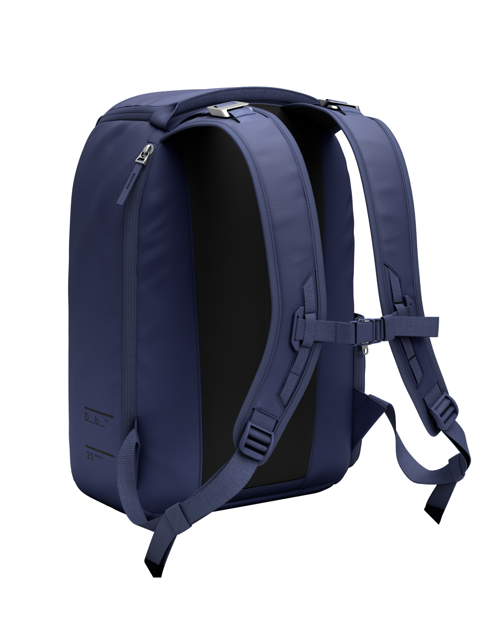Db Journey Ramverk Backpack 21L in Blue Hour — back view # color_Blue Hour