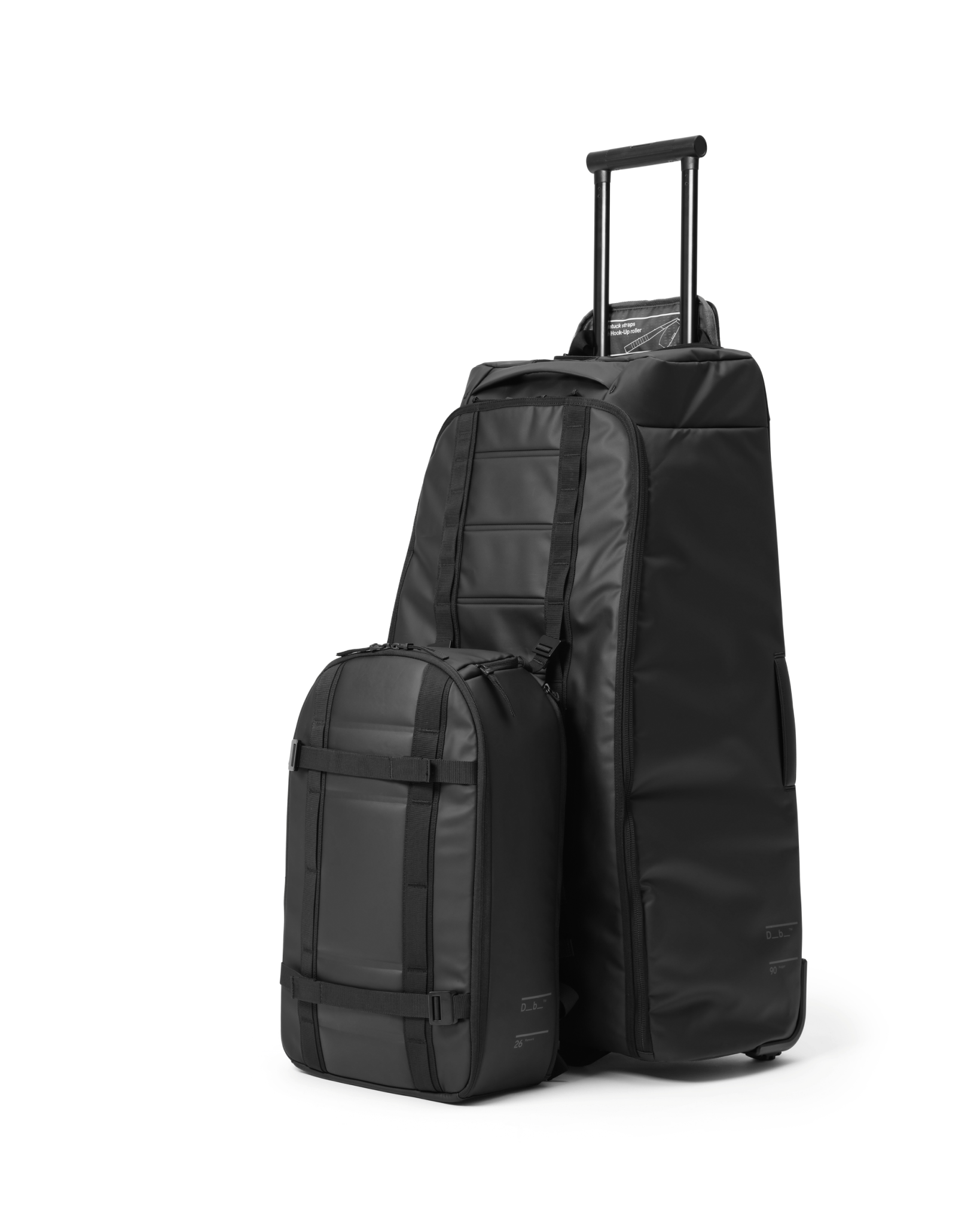 Db Journey Ramverk Backpack 26L in Black Out — angle view 3 # color_Black Out
