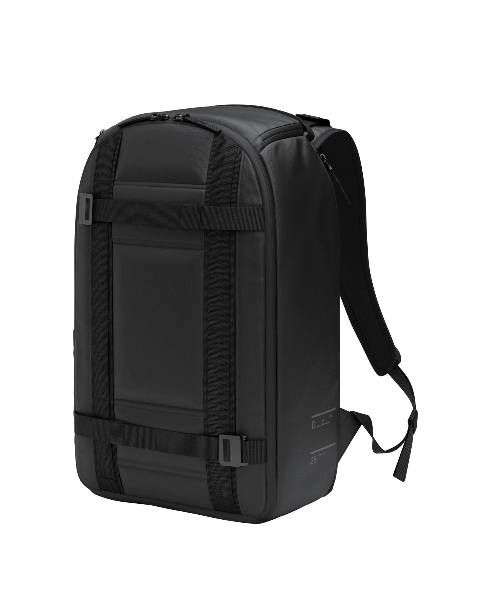 Db Journey Ramverk Backpack 26L in Black Out — front view # color_Black Out