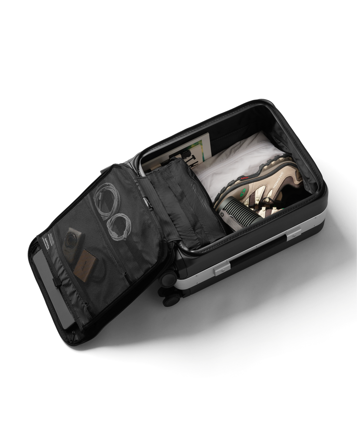Db Journey Ramverk Pro Front-access Carry-on in Silver — interior view # color_Silver