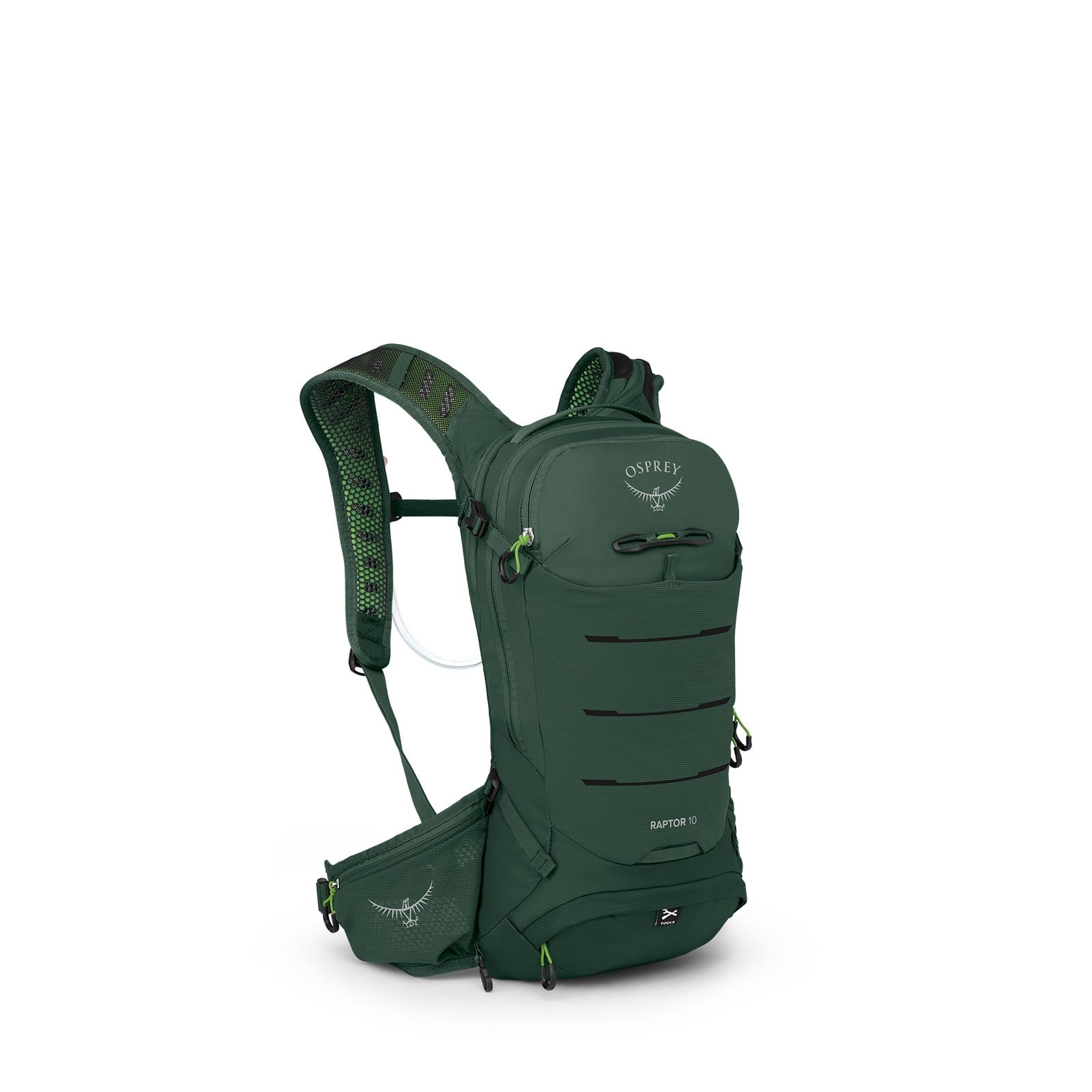 Osprey Raptor 10 Bike Hydration Pack 10L in Tundra Green — angle view 2