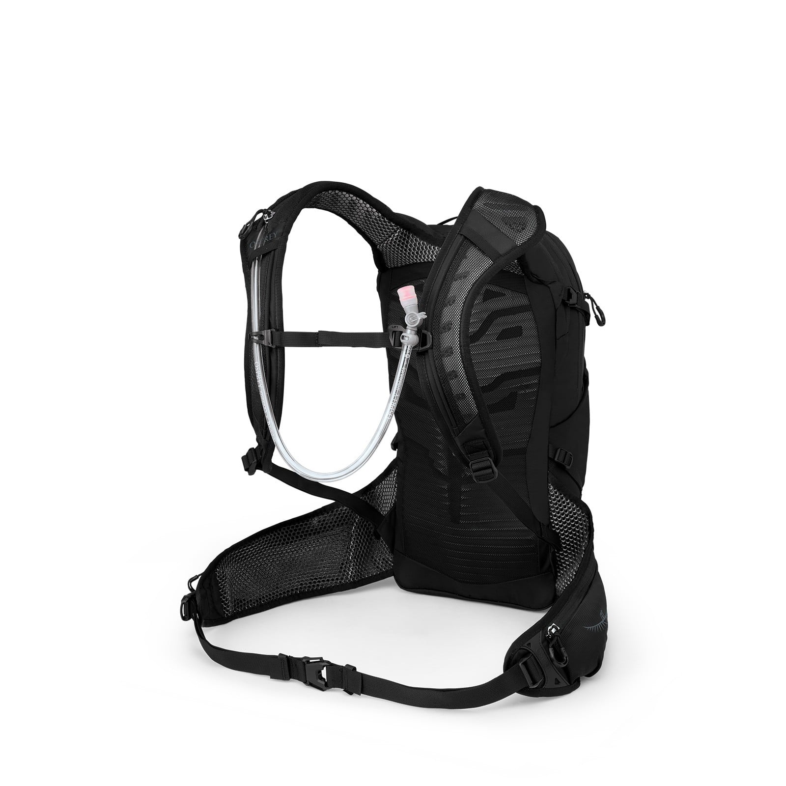Osprey Raptor 14 Extended Fit Bike Hydration Pack 14L in Black — angle view 3