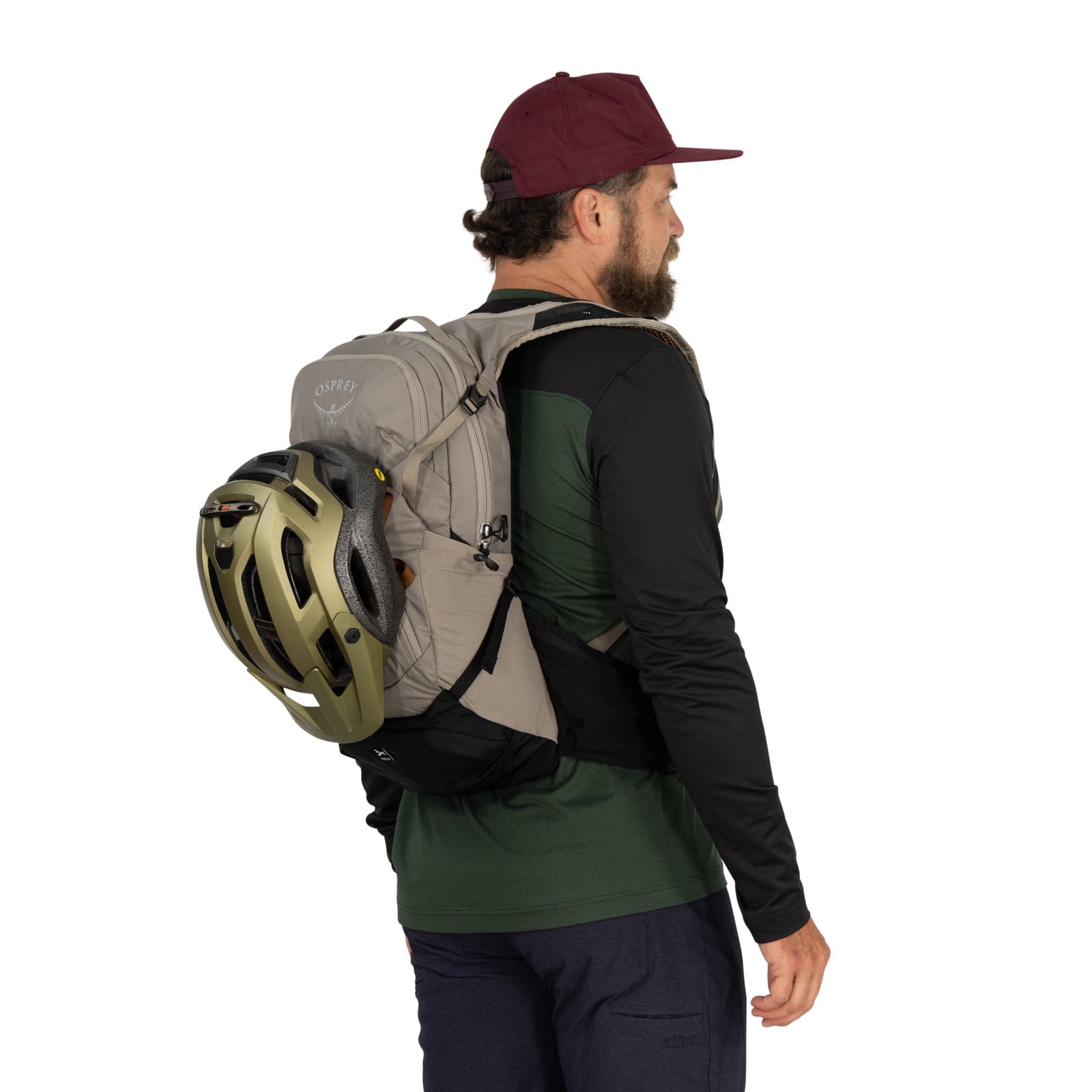 Osprey Raptor 14 Bike Hydration Pack 14L in Pediment Grey — detail view