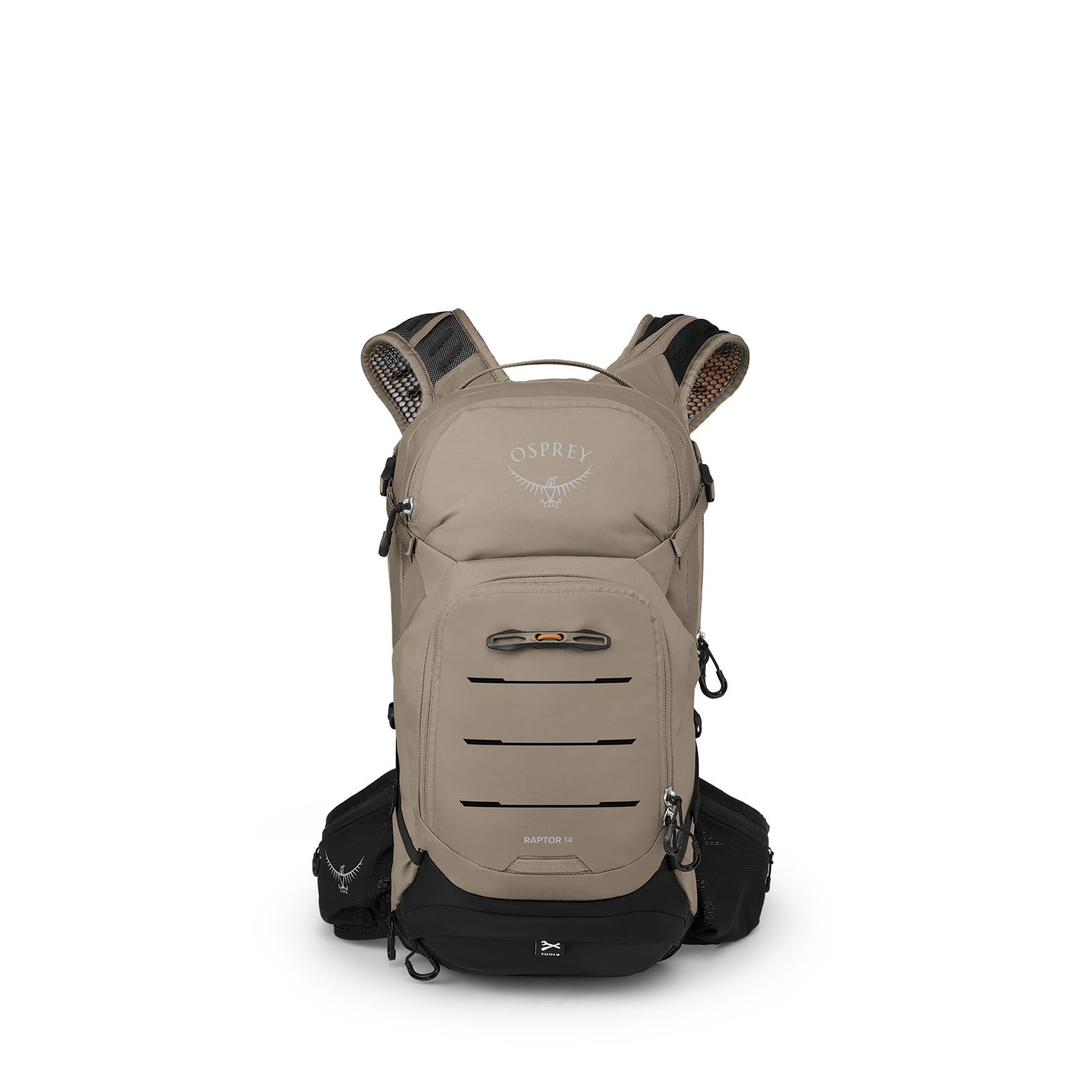 Osprey Raptor 14 Bike Hydration Pack 14L in Pediment Grey — front view