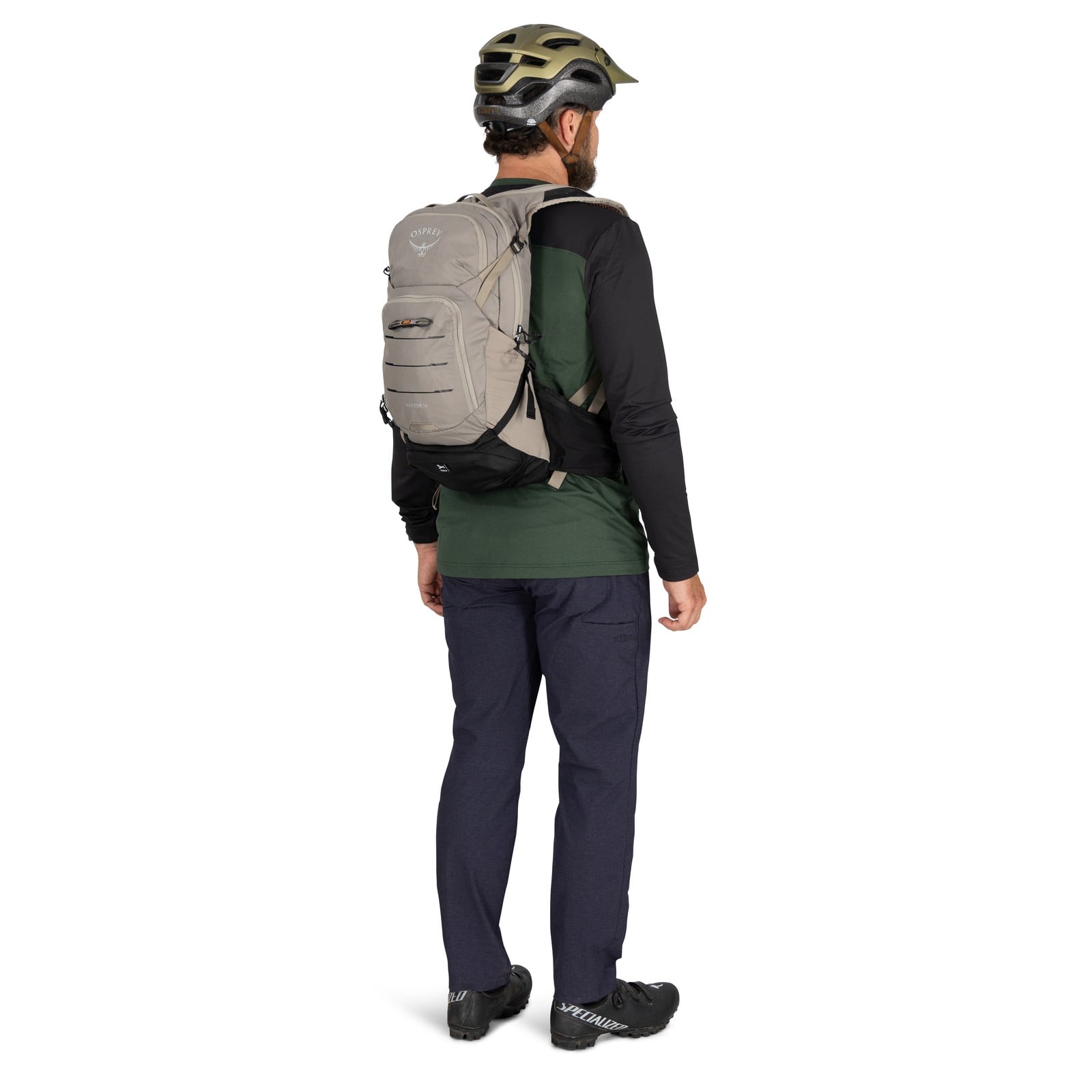 Osprey Raptor 14 Bike Hydration Pack 14L in Pediment Grey — lifestyle 2