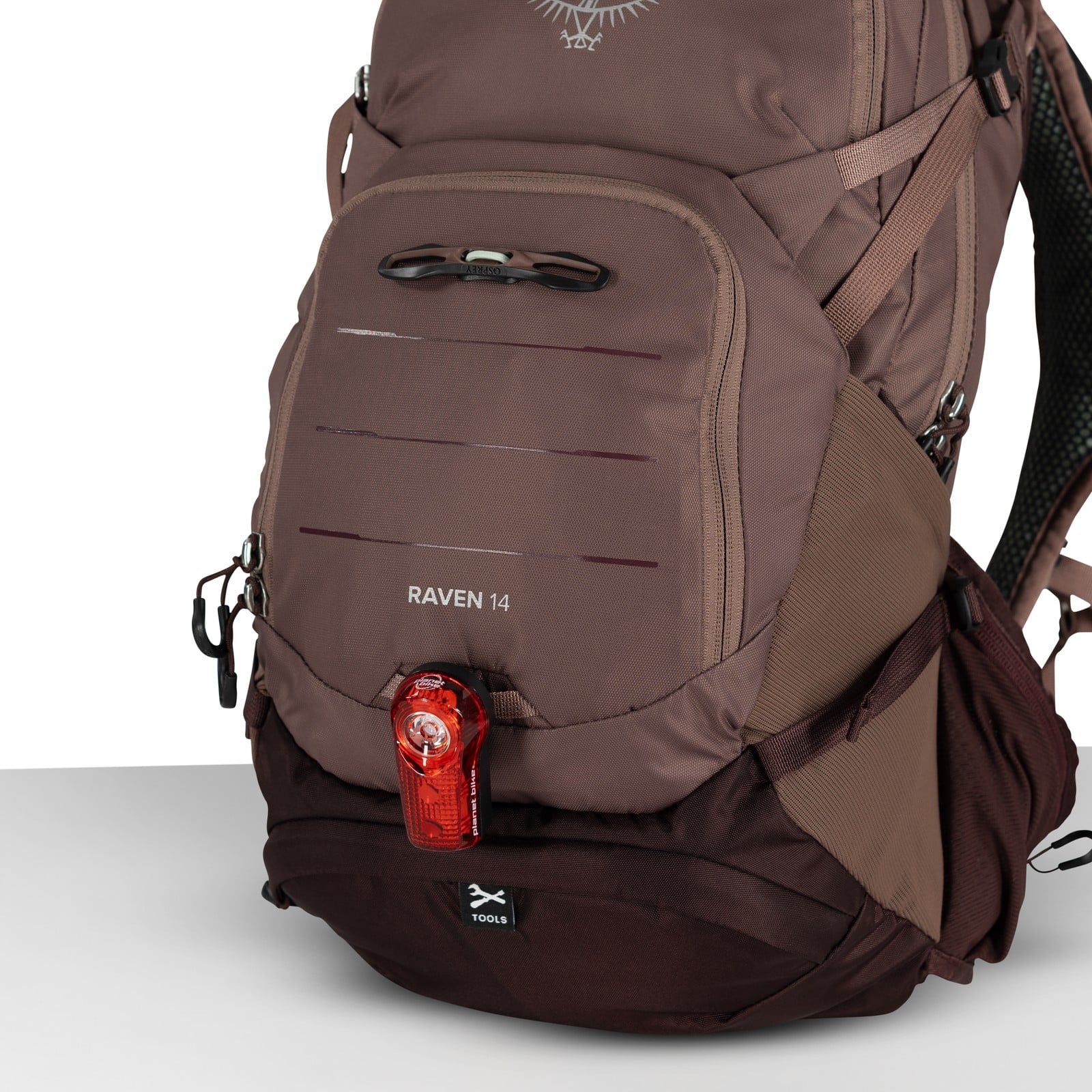 Osprey Raven 14 Women's Bike Hydration Pack 14L in Magma Brown — detail view 4