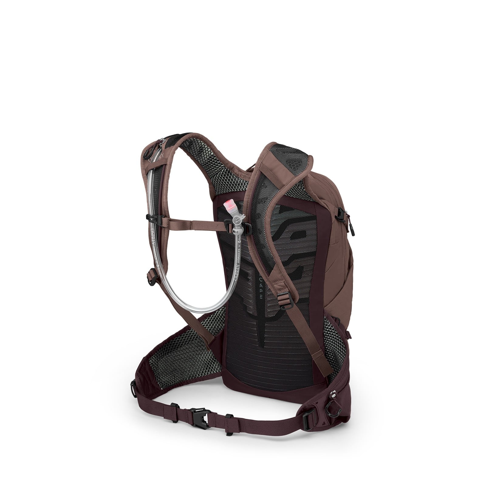 Osprey Raven 14 Women's Bike Hydration Pack 14L in Magma Brown — angle view 3