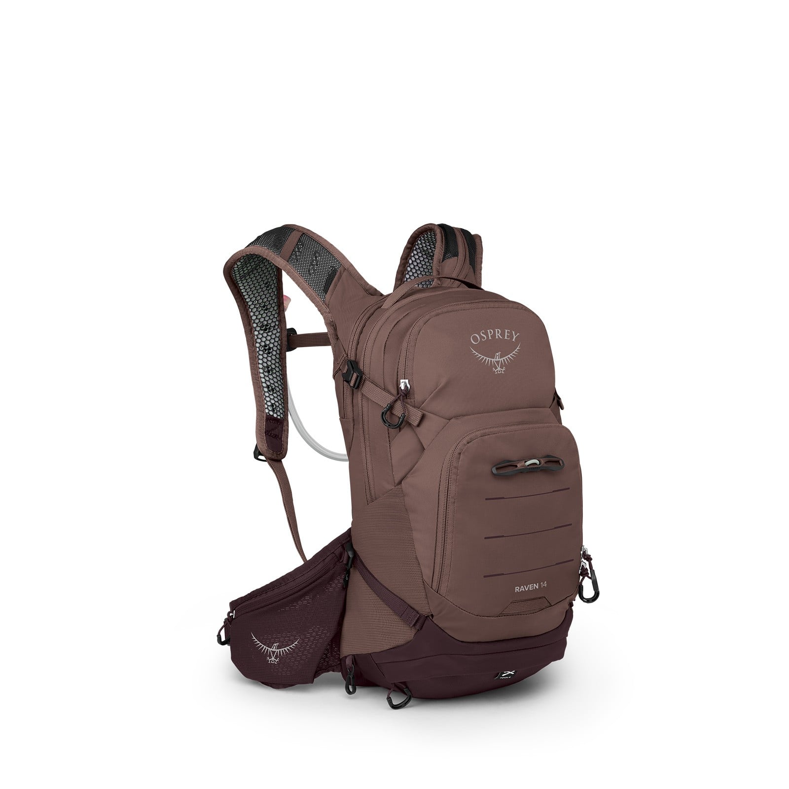 Osprey Raven 14 Women's Bike Hydration Pack 14L in Magma Brown — angle view 2