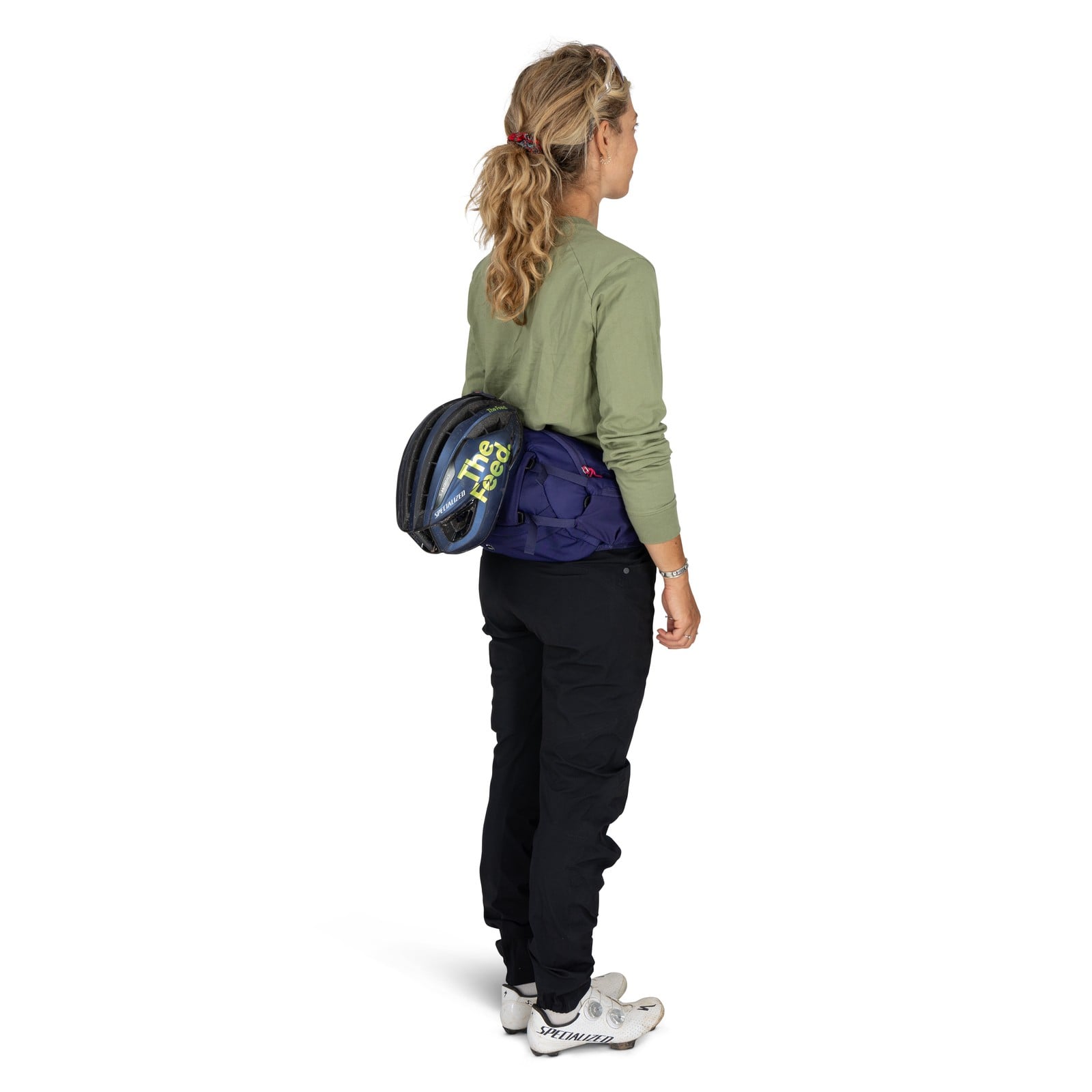 Osprey Raven 4 Women's Bike Hydration Lumbar Pack 4L in Deep Fig — detail view