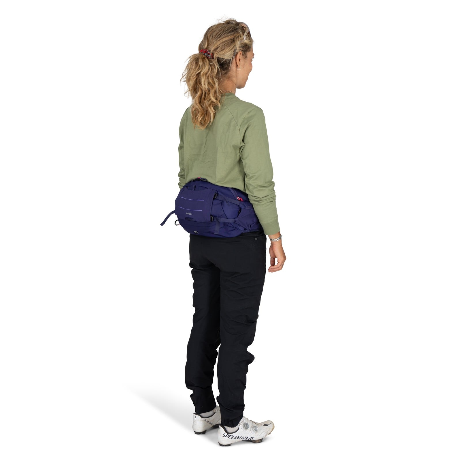 Osprey Raven 4 Women's Bike Hydration Lumbar Pack 4L in Deep Fig — lifestyle 2