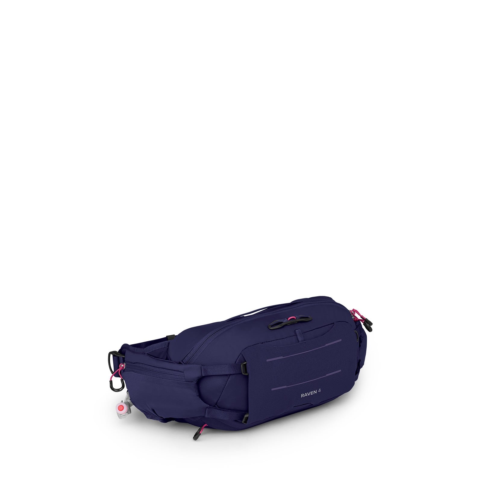 Osprey Raven 4 Women's Bike Hydration Lumbar Pack 4L in Deep Fig — angle view 2