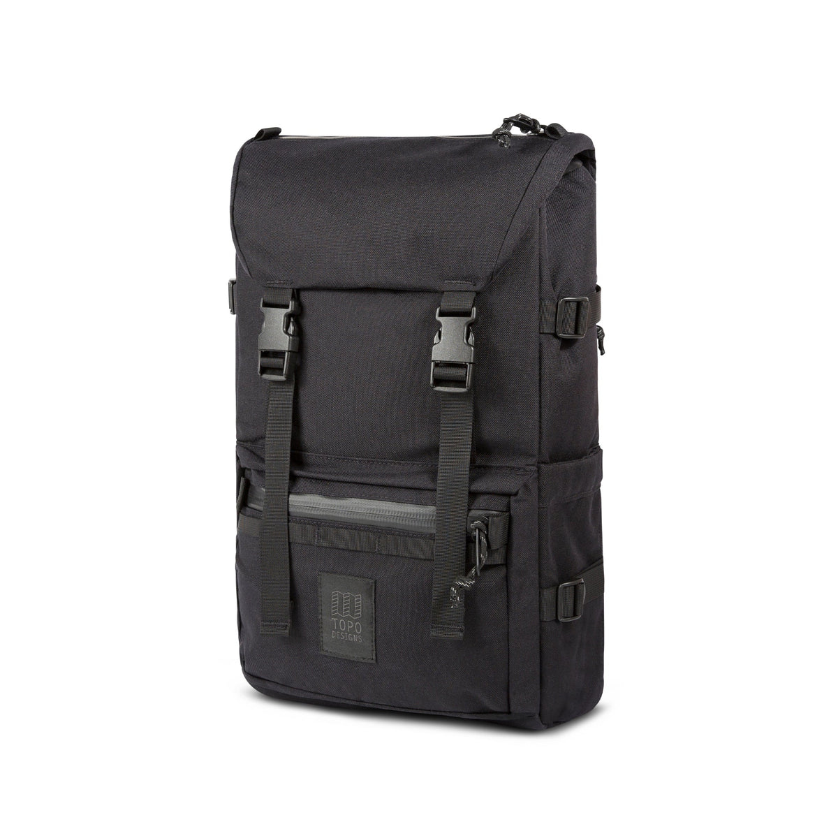Topo Designs Rover Pack Tech in Black — angle view 2